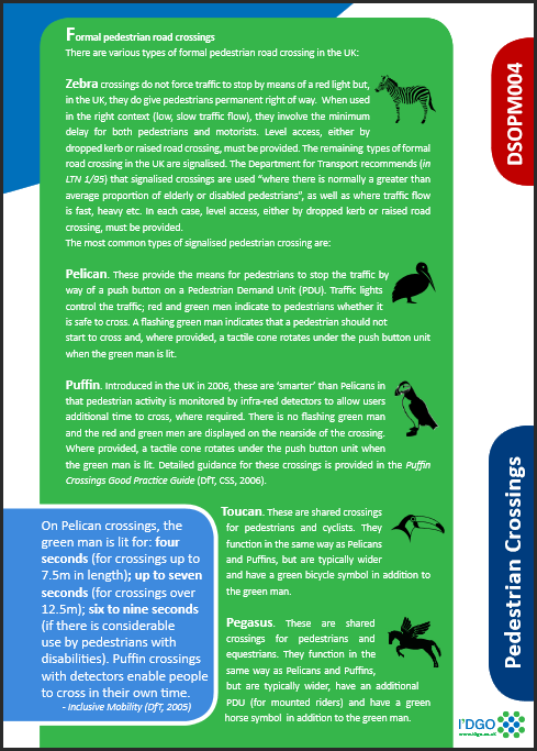 Design of Pedestrian Crossings  for Older People Inside